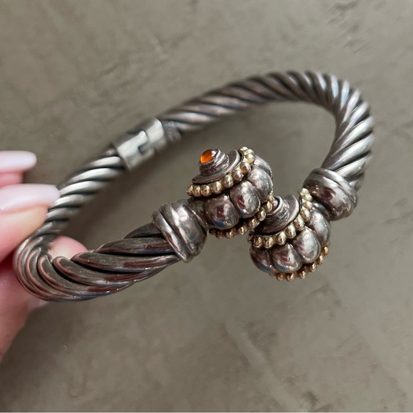 925 Silver Twisted Design Cuff Bracelet 30.2g
